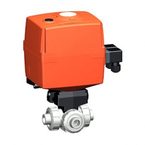 C-PVC Electric Actuated 3Way Ball valves -(EA25)
